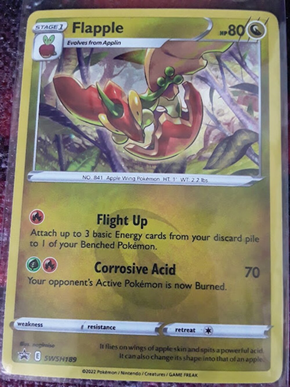Pokemon Flapple TCG Card - Stage 1 - 80 HP Black Star Promo